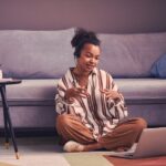 sitting on the floor