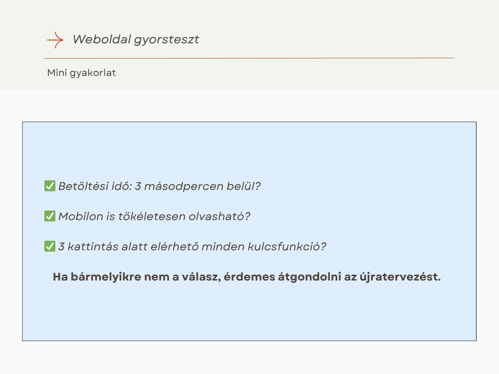 Weboldal gyorsteszt