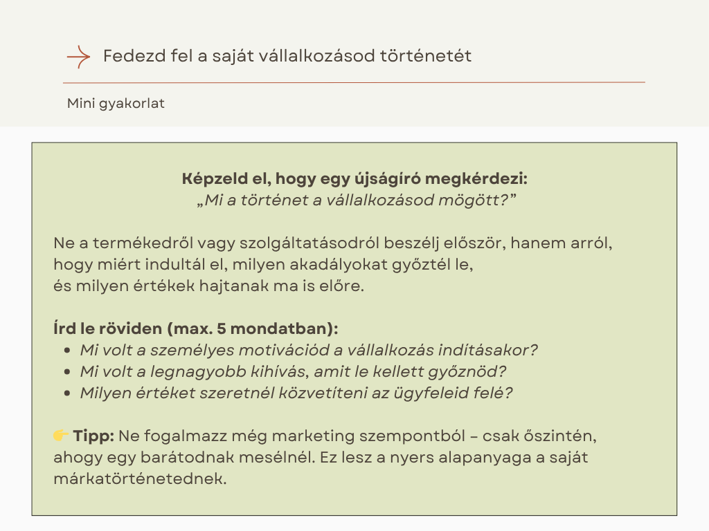Fedezd fel a sajat vallalkozasod tortenetet
